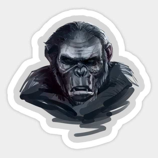 Dawn of the Planet of the Apes Koba Sticker by mangbo